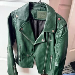 Blank NYC Forest Green Leather Jacket